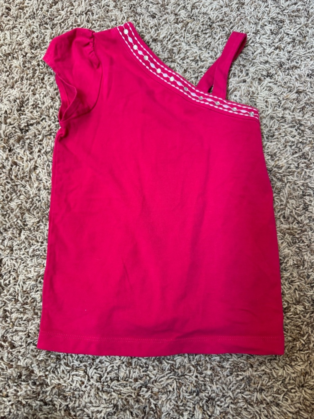 Vintage Gymboree Girls One-Shoulder Pink Top size 7